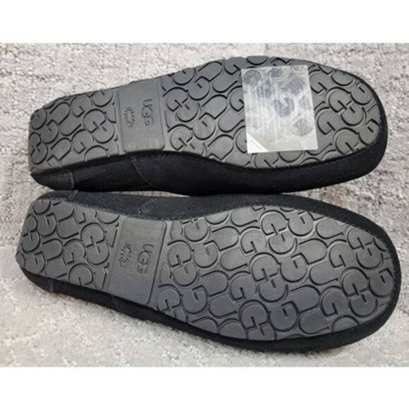 Ugg Womens Size 4MBlack Suede Slip On Flat Shearling Loafer Shoes.NEW - Picture 11 of 12